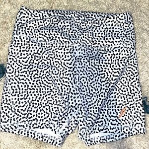 DoYouEven polka dot spandex athletic shorts